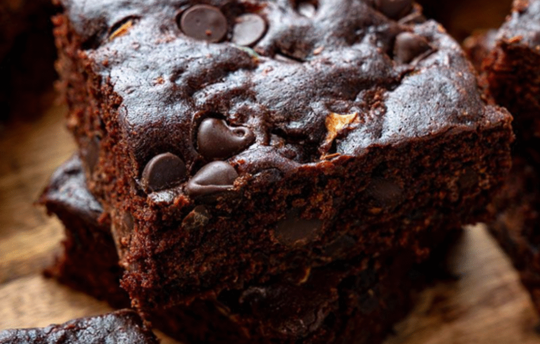 Brownie de Calabacín con Giji y Arándanos